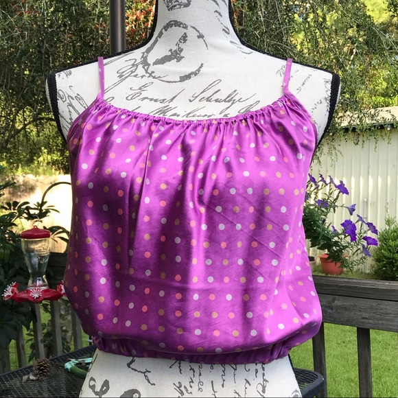 Vintage Victoria’s Secret Silk Polka Dot Cami S - Picture 2 of 5